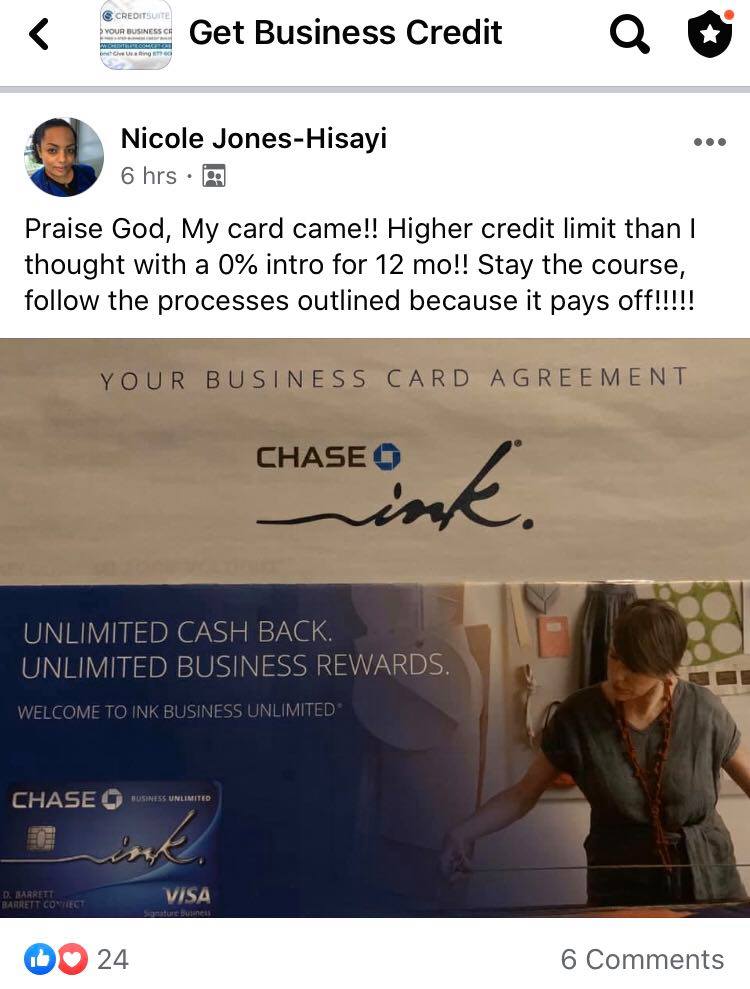 Chase Creditsuite - Business Credit Results