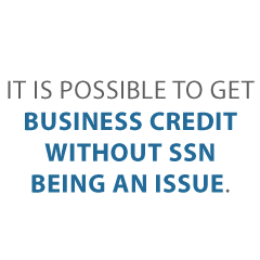 get biz credit without SSN Credit Suite