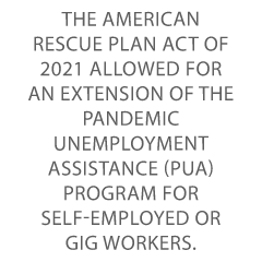 Gig Economy Credit Suite Info about the American Rescue Plan of 2021