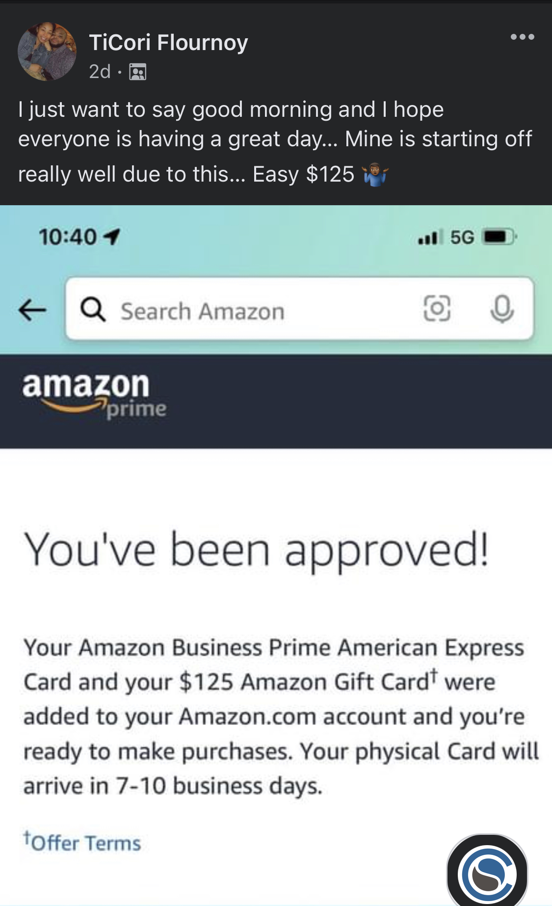 Amazon AmEx Card Approval Credit Suite - Business Credit Results