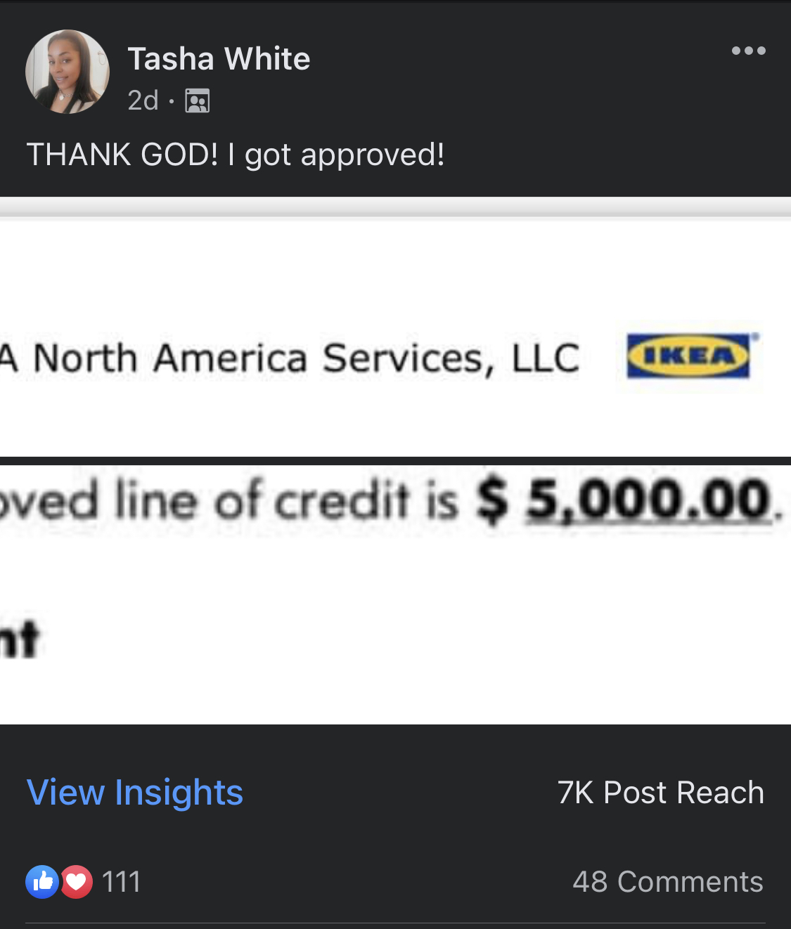 Ikea 5000 CL Credit Suite - Business Credit Results
