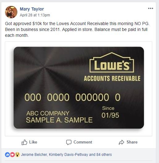 CreditSuite-BusinessCredit-Results-Lowes CreditSuite-BusinessCredit-Results-Lowes