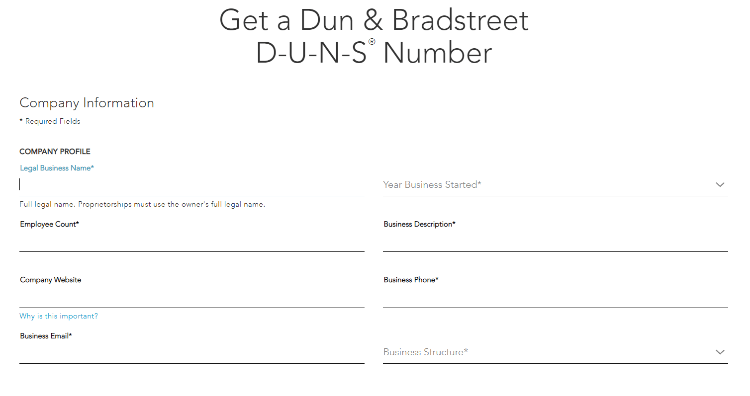 Get a DUNS Number Step 6a Credit Suite