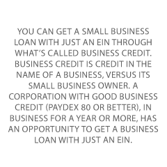 Business Loan With EIN Only Credit Suite