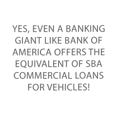 SBA Commercial Vehicle Loans